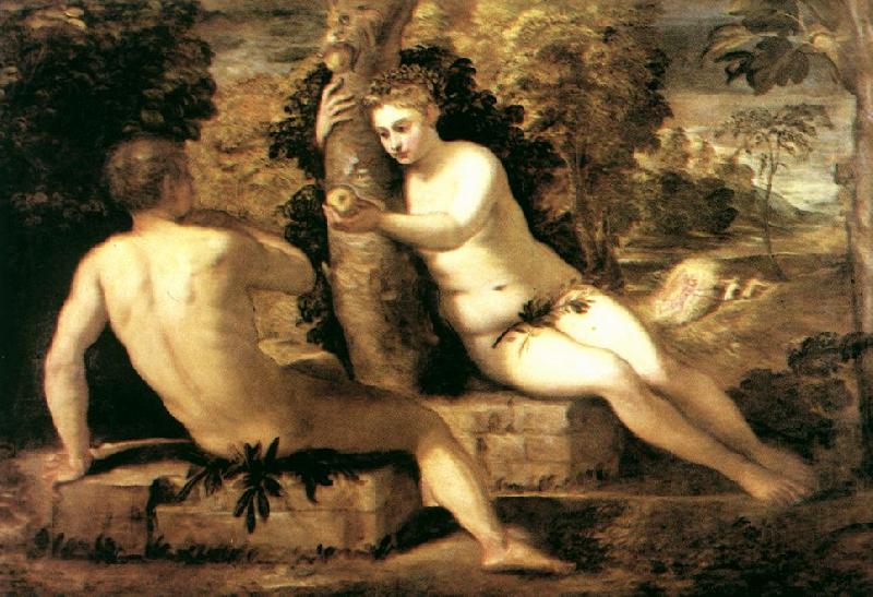 TINTORETTO, Jacopo Adam and Eve ar china oil painting image
